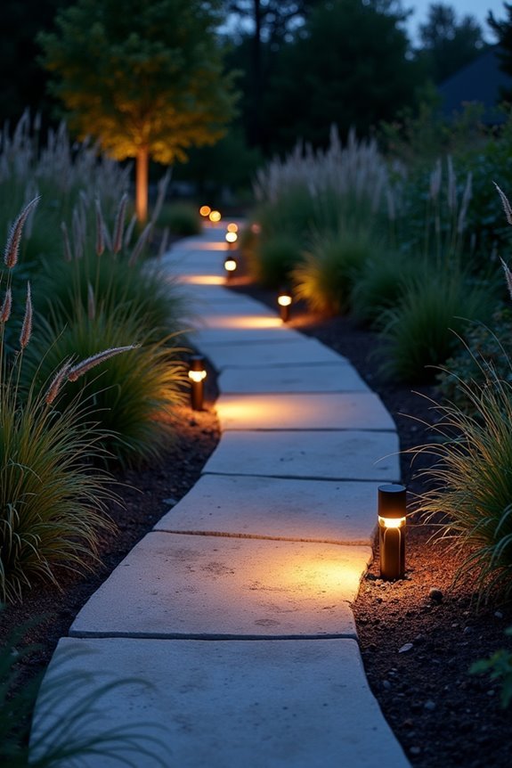 glowing pathway stone markers