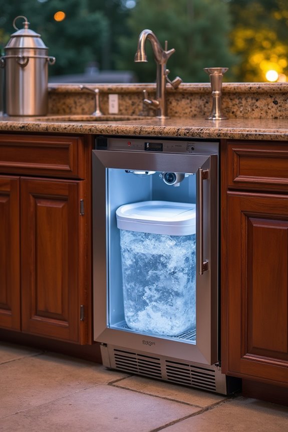 ice maker with storage