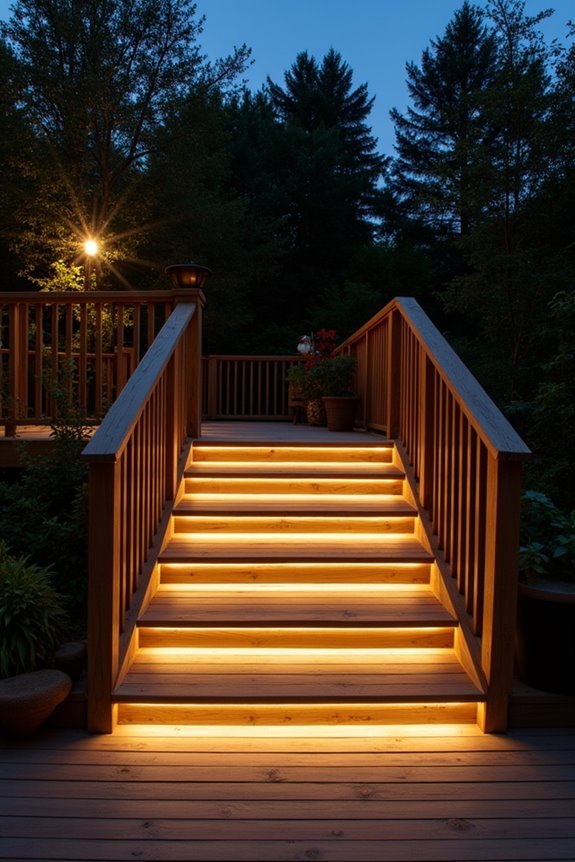 illuminated stairway led strips