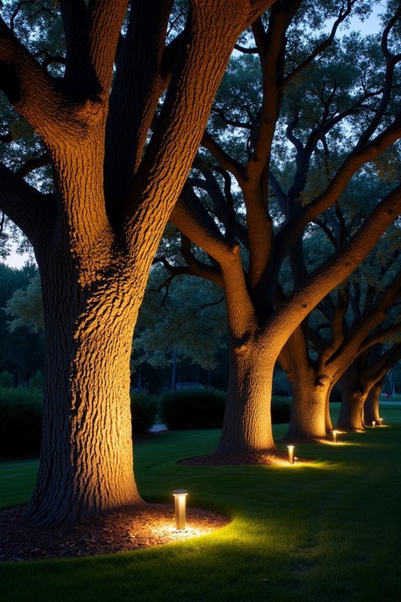 illuminated tree night scenery