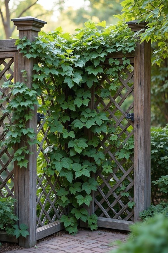lattice dividers with vines