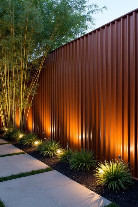 metallic secluded fencing structure