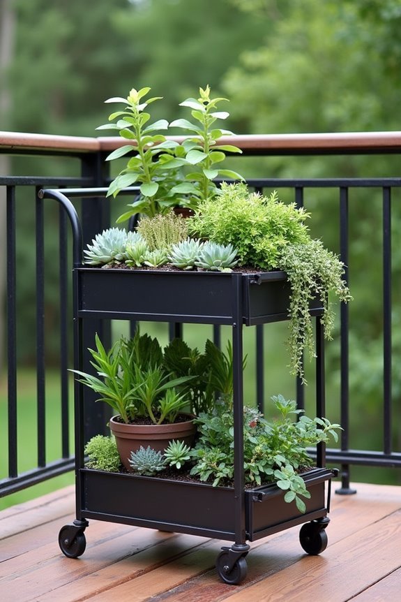 mobile gardening equipment carts