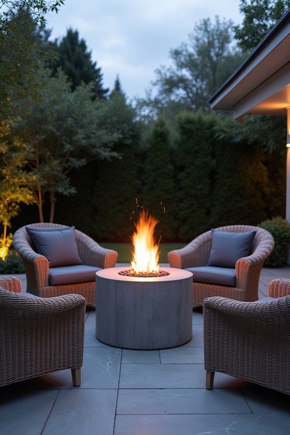 modern outdoor seating arrangement