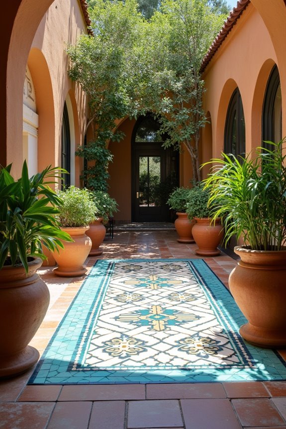 mosaic patterns influenced by mediterranean