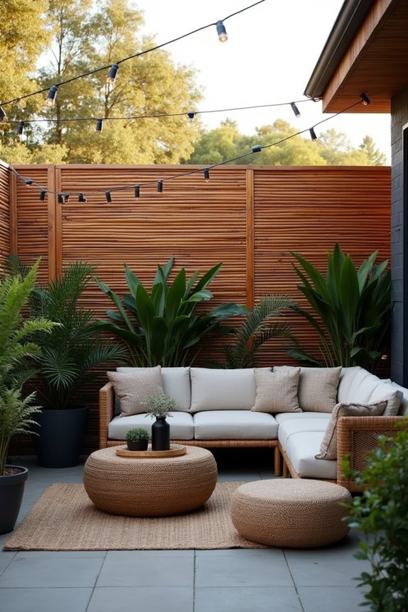 natural bamboo privacy barrier