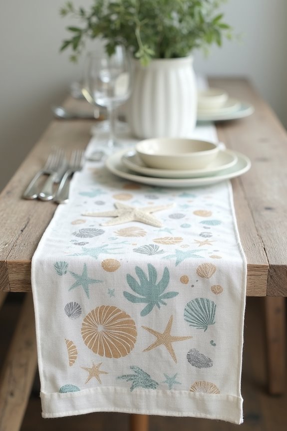 nautical themed decorative table runners