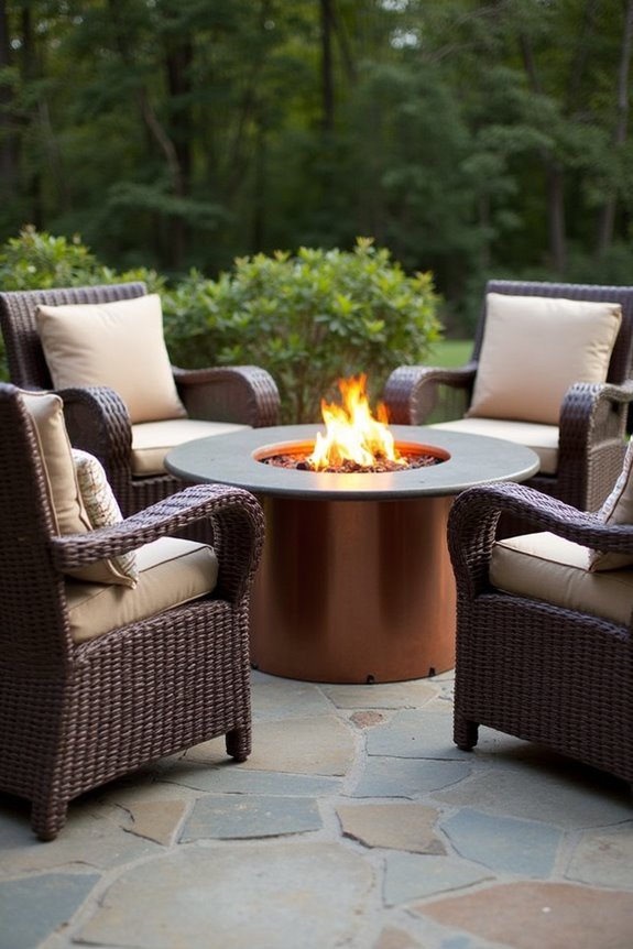 outdoor wicker fire pit