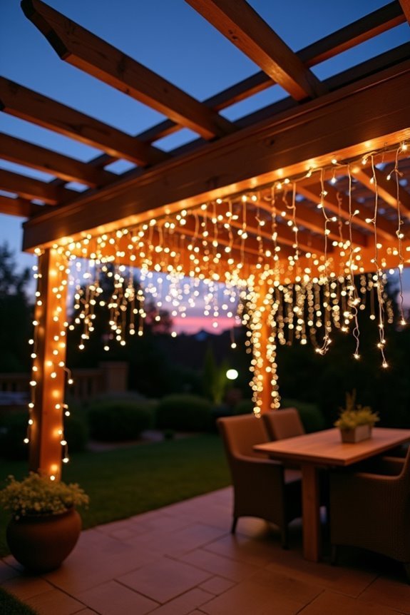 pergola beam light display