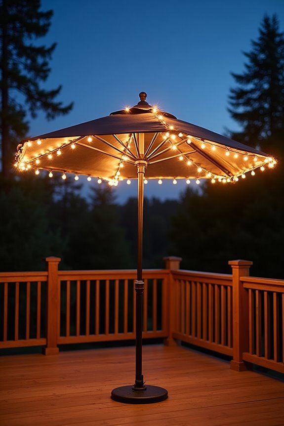 radial illumination with umbrellas