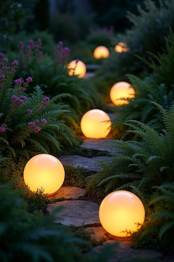 radiant spherical garden lights