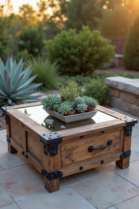 reclaimed wood furniture piece