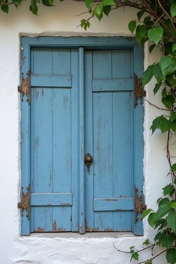 reclaimed wooden shutter art