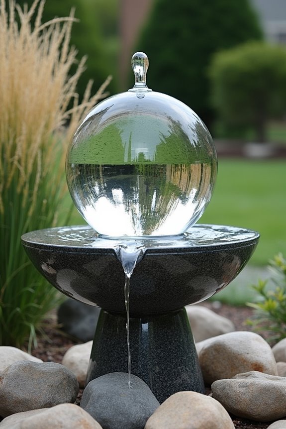 reflective water garden focalpoint
