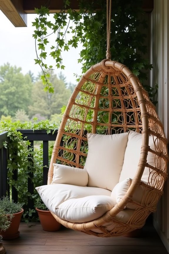 relaxing suspended seating options