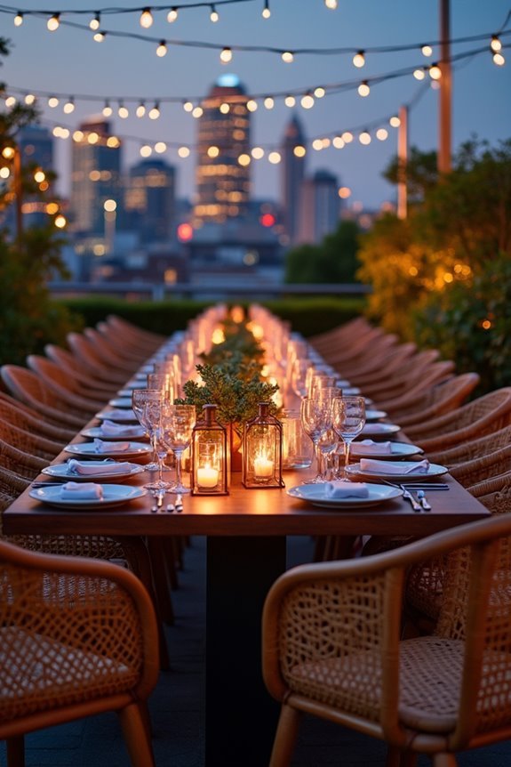 rooftop garden in city
