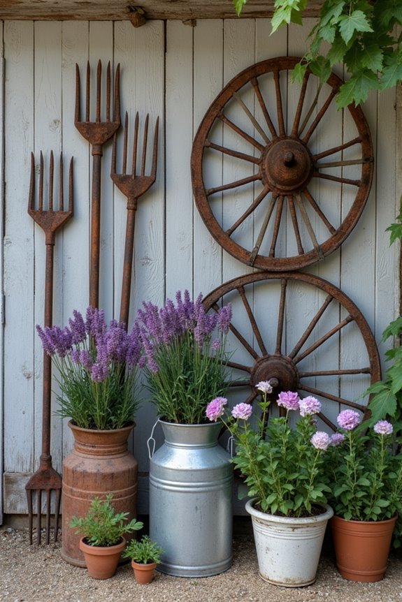 rustic agricultural decor accents