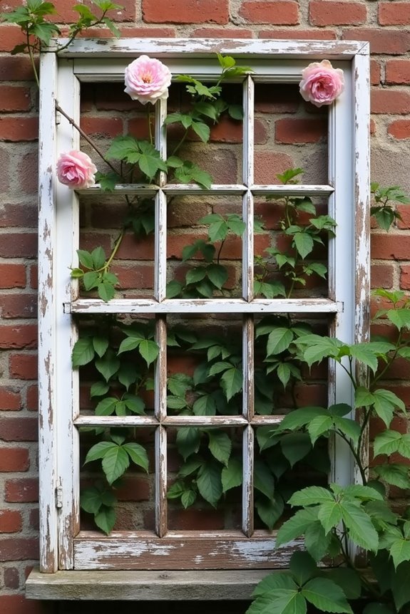 rustic garden trellis frame