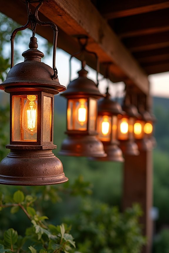 rustic light decoration arrangement