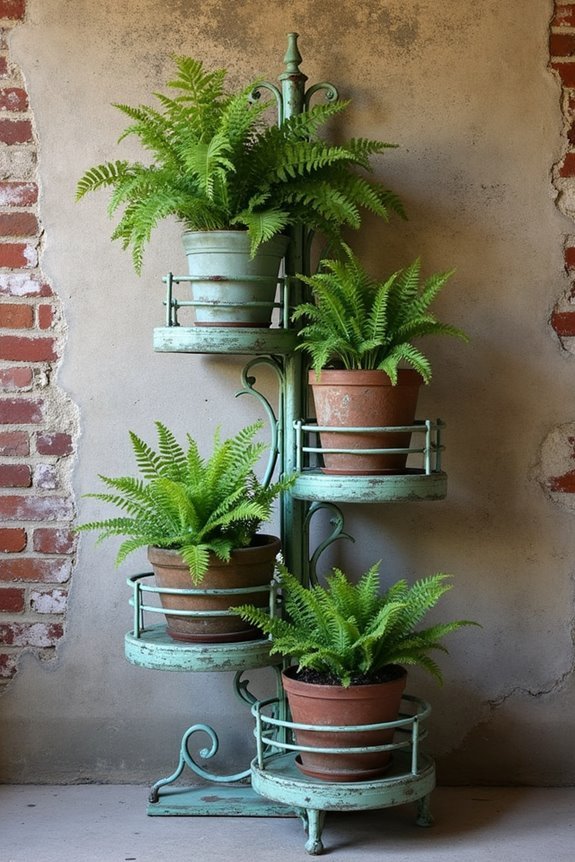 rustic outdoor plant holders