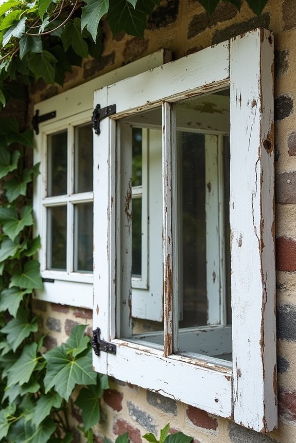 rustic window frame decor