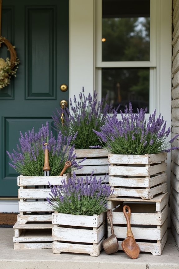 rustic wooden storage boxes