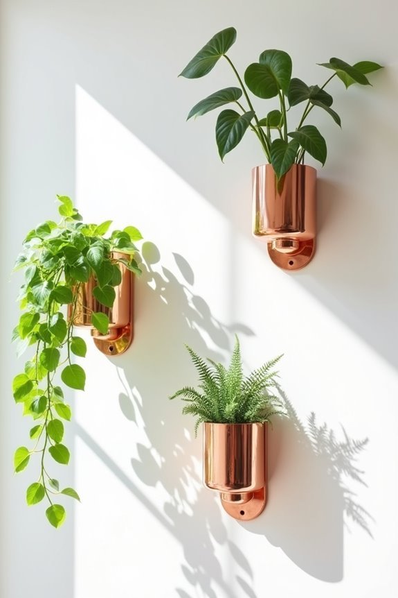 sleek copper pipe aesthetics