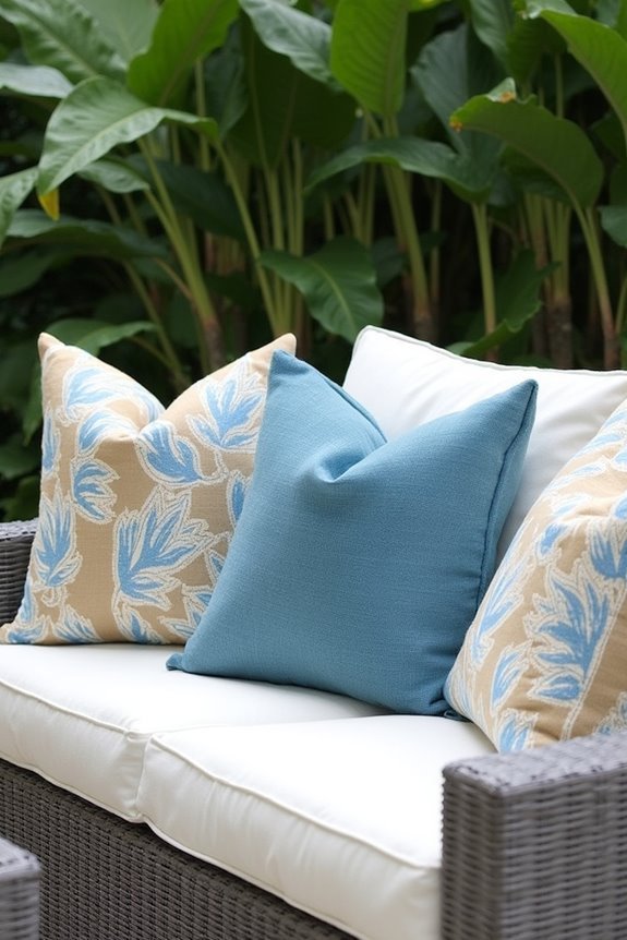 stylish outdoor pillow displays