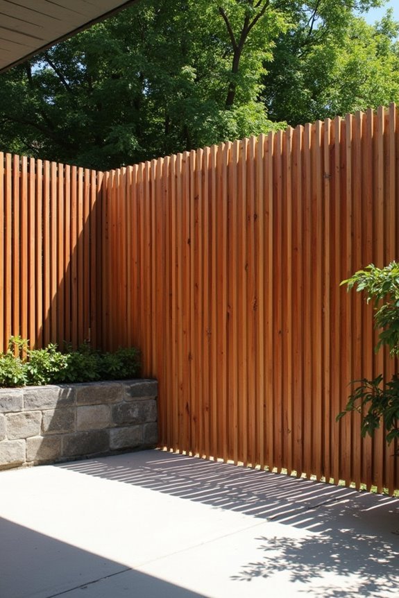 stylish wooden privacy screen