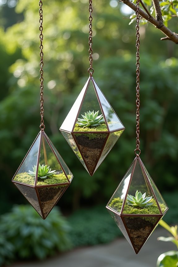 suspended botanical glass gardens