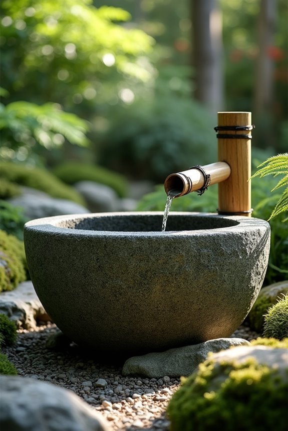 traditional japanese stone basin