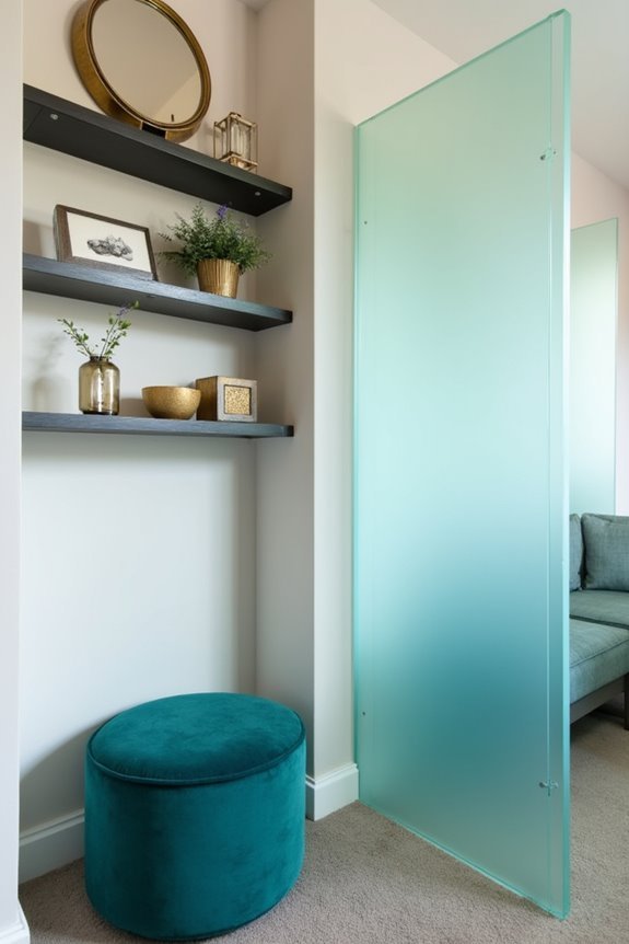 turquoise decor for compact areas