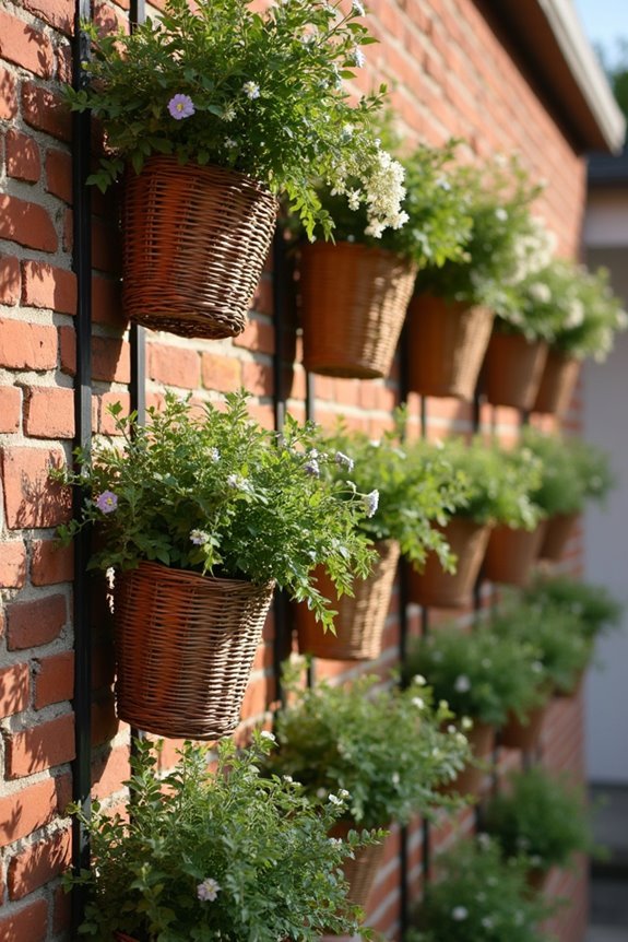 vertical floral display arrangement