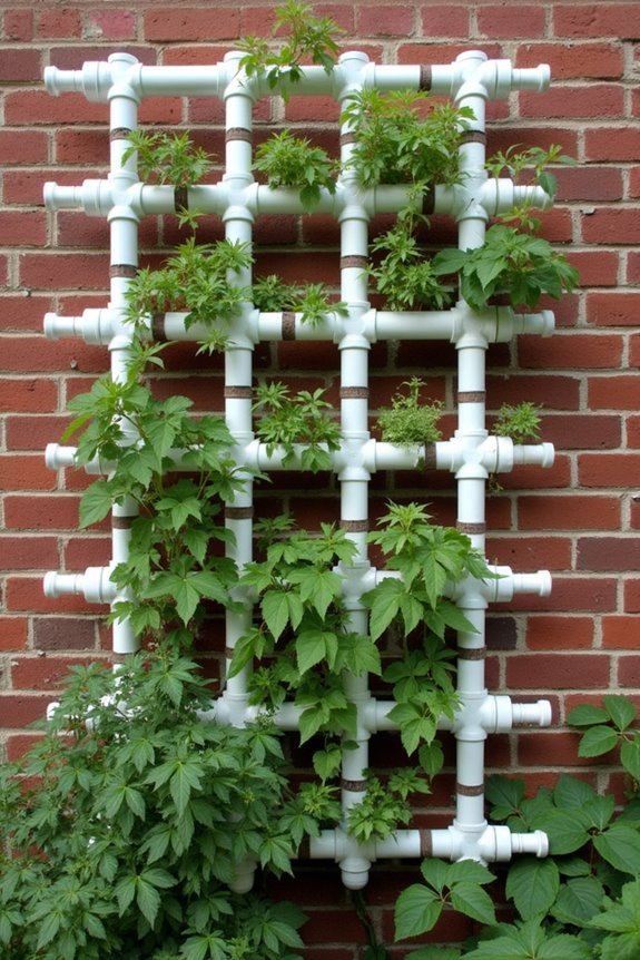 vertical garden using pvc