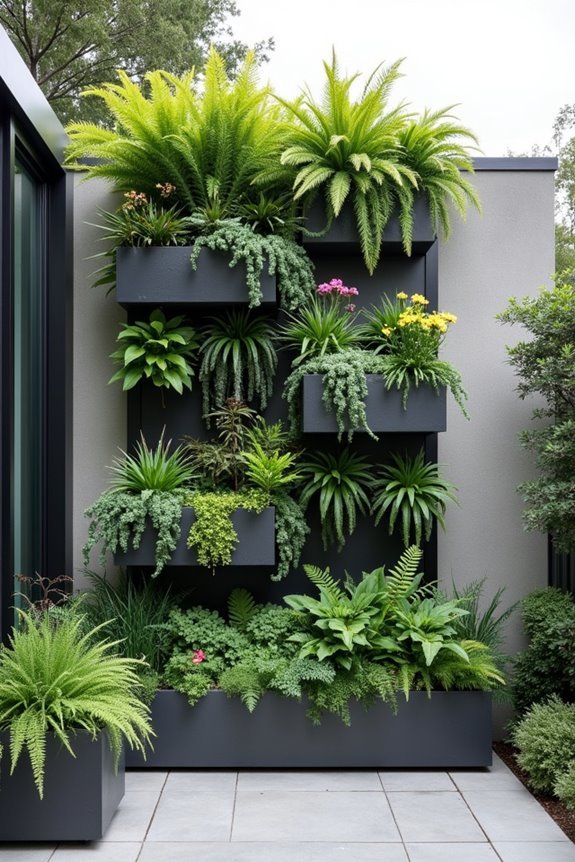 vertical plant wall display