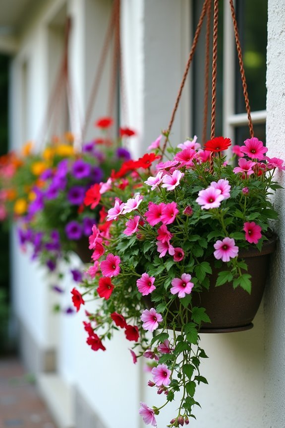 vibrant colorful blooming flowers