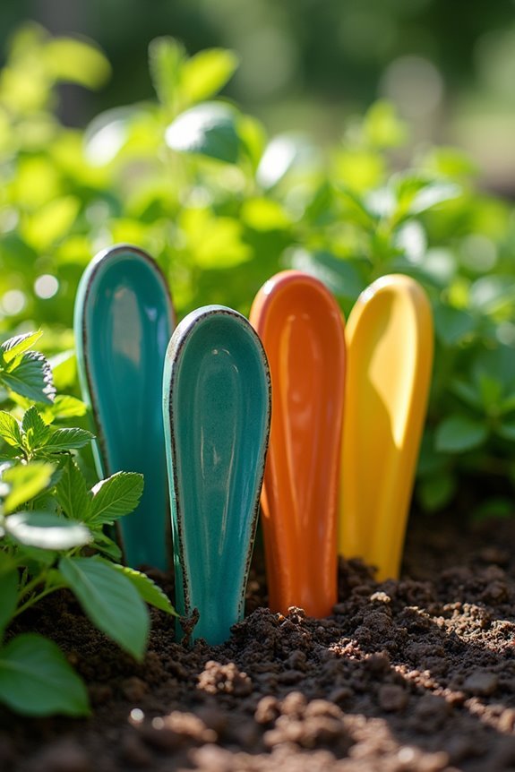 vibrant garden plant labels