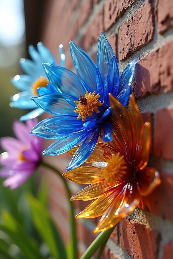vibrant glass art displays