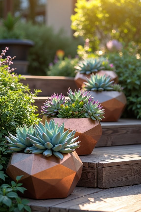 vibrant succulent arrangements showcased