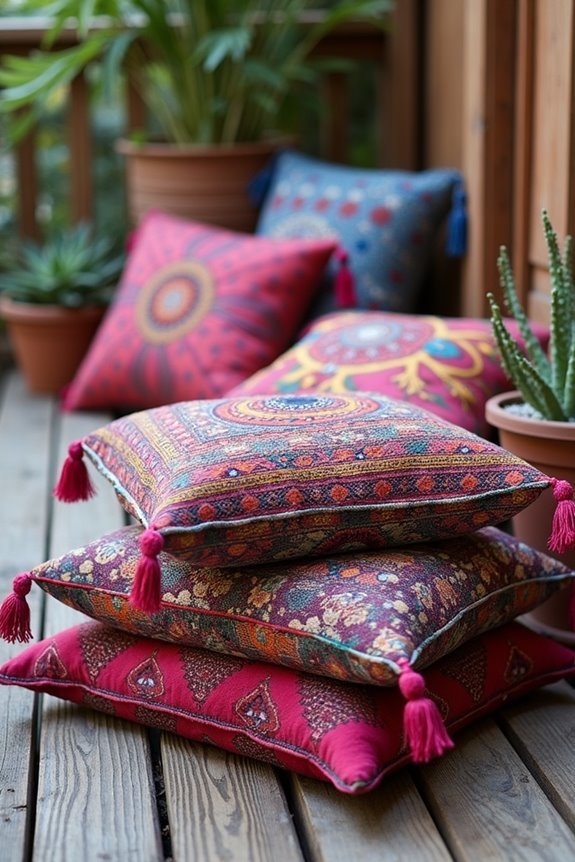 vibrant traditional moroccan cushions
