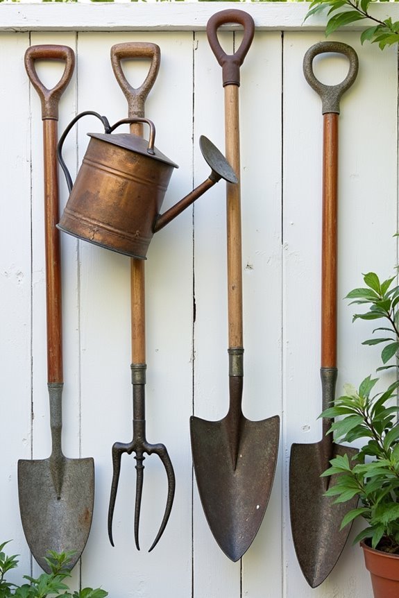 vintage horticultural implement showcase