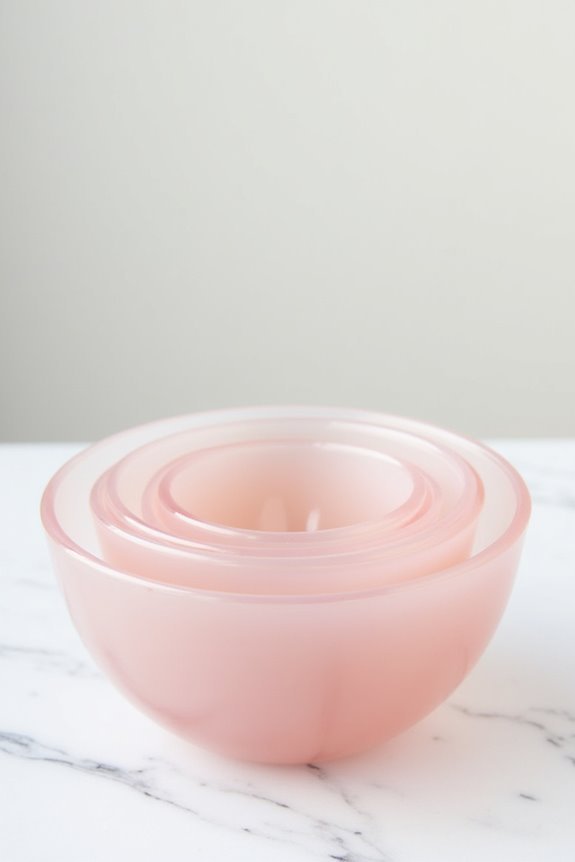 blush pink nesting bowls