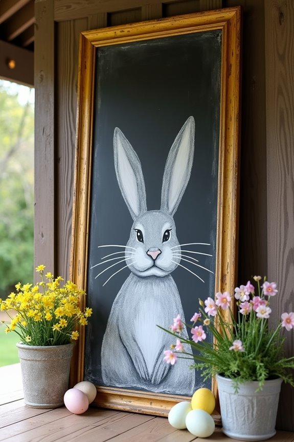easter bunny welcome sign