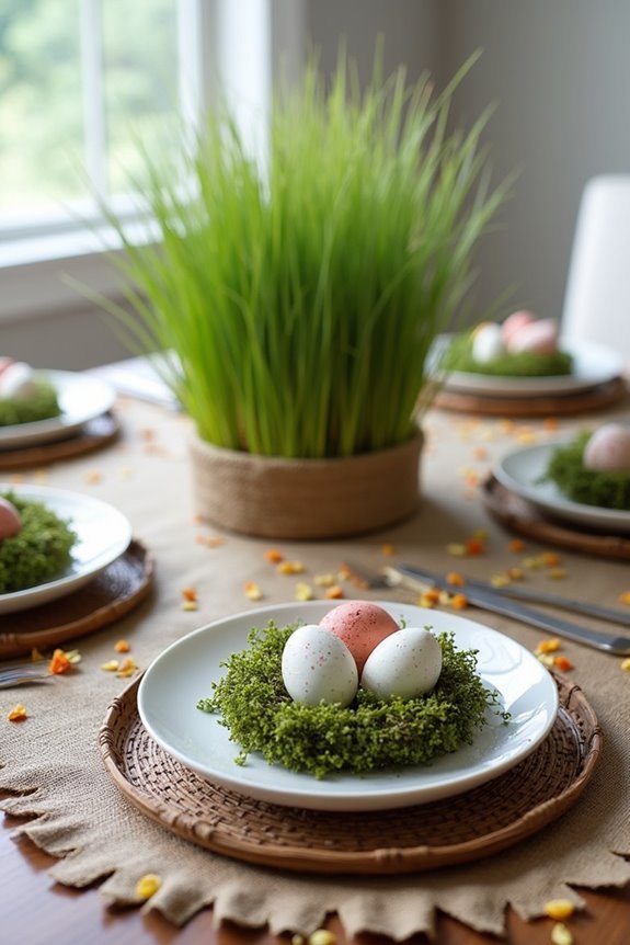 eco friendly easter table decor