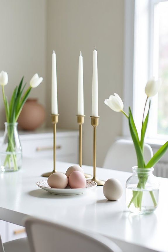 elegant minimalist easter setting