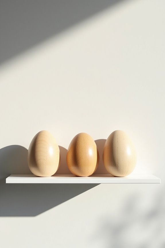 elegant minimalist egg display