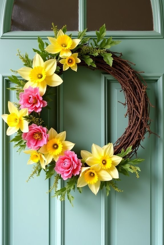 fresh flower door wreath