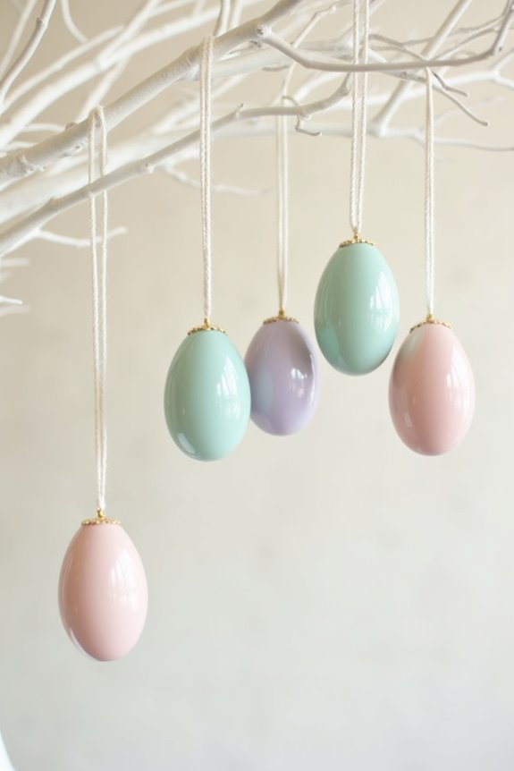 hand painted easter tree ornaments