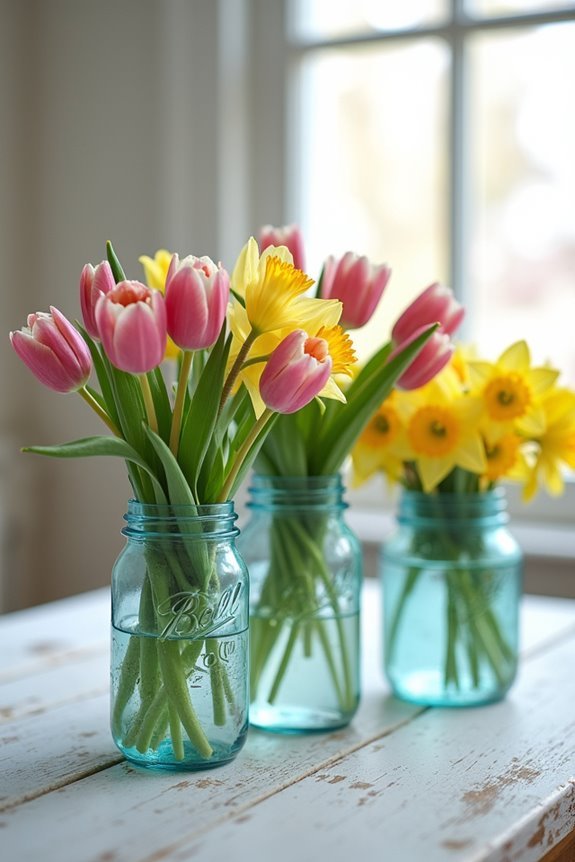 mason jar floral arrangements