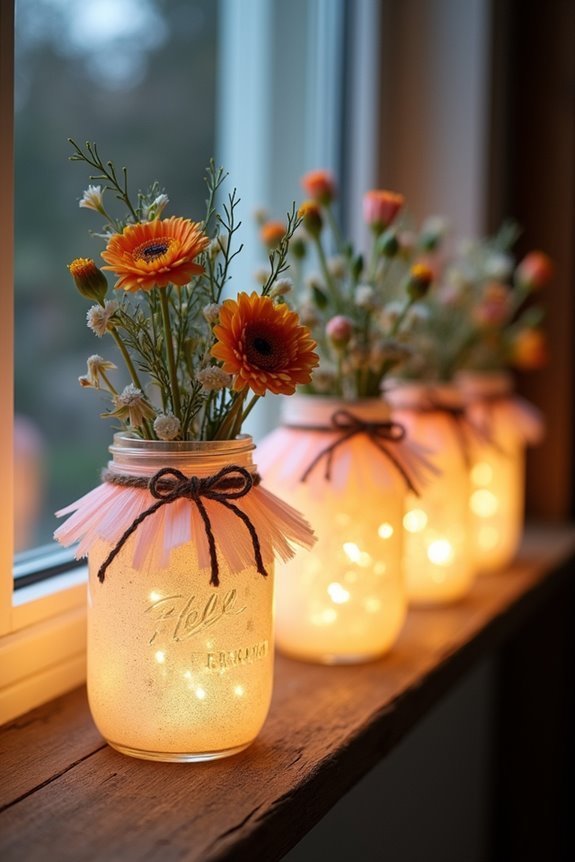 mason jar spring luminaries